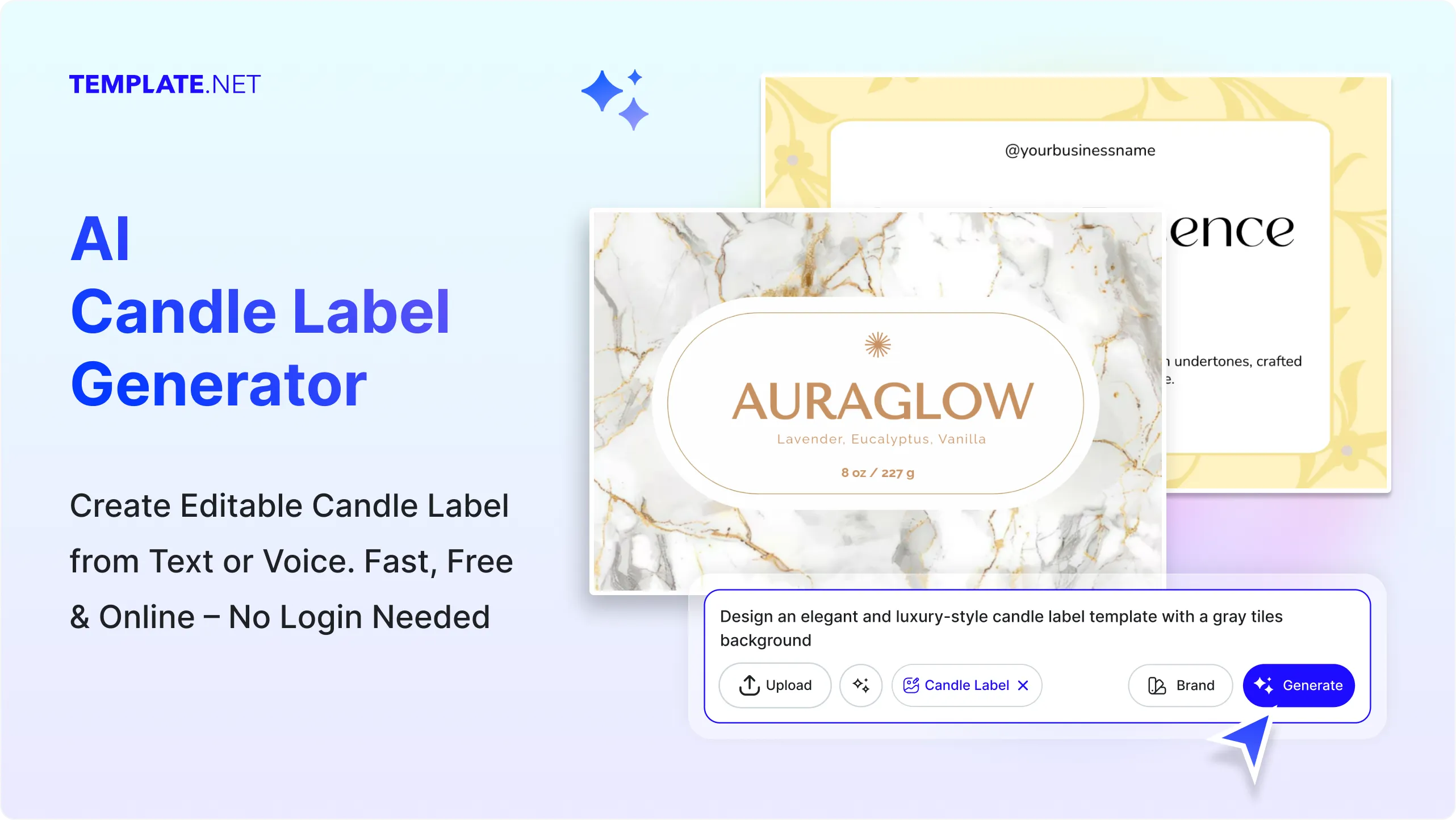 Free AI Candle Label Generator, Free AI Candle Label Maker Online